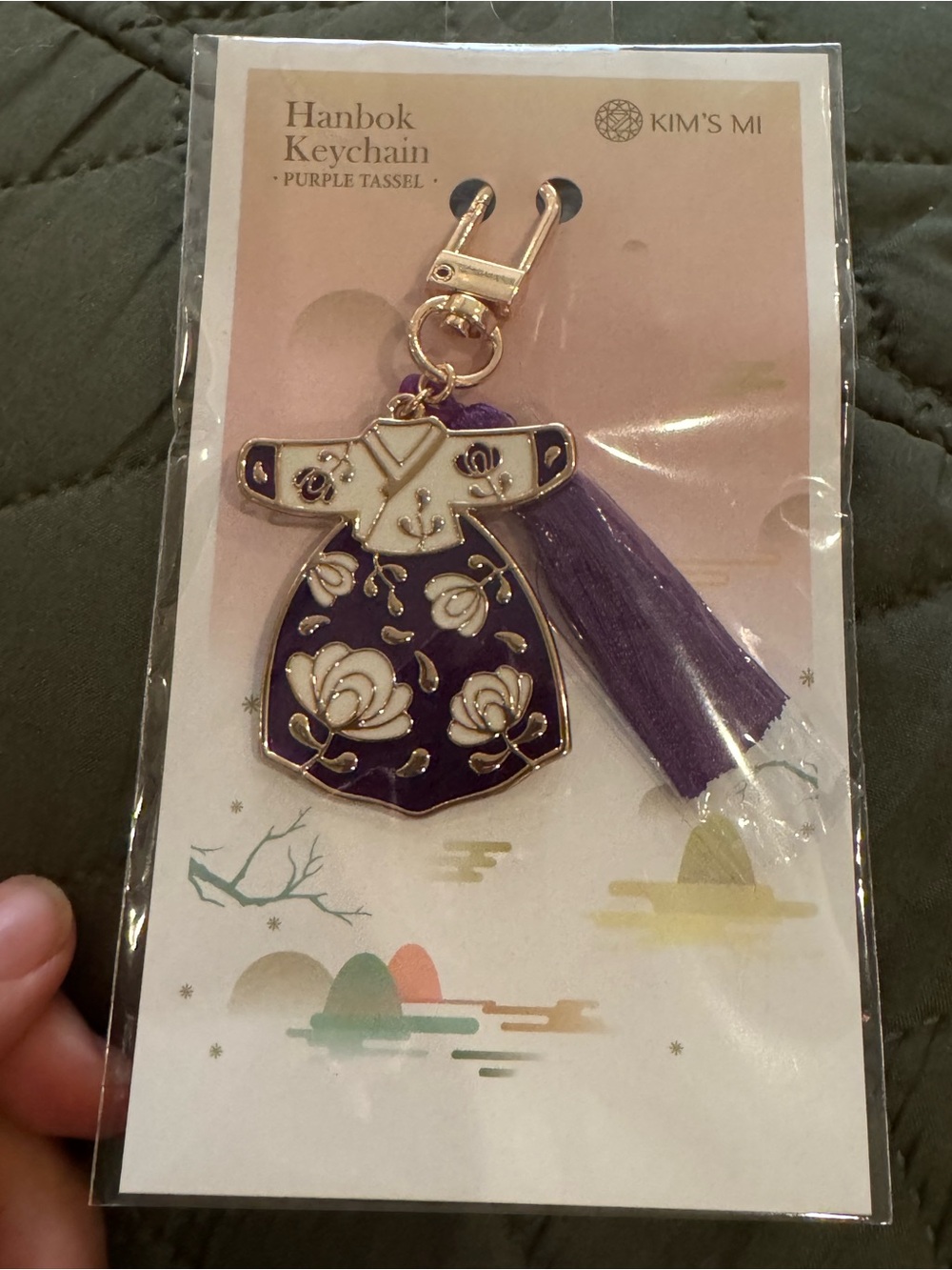 Purple Hanbok Tassel Keychain - Women's Accessory